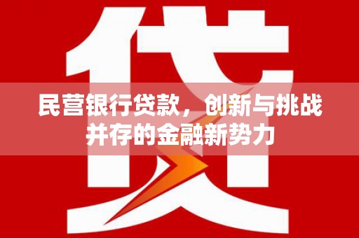 台前民营银行贷款，创新与挑战并存的金融新势力