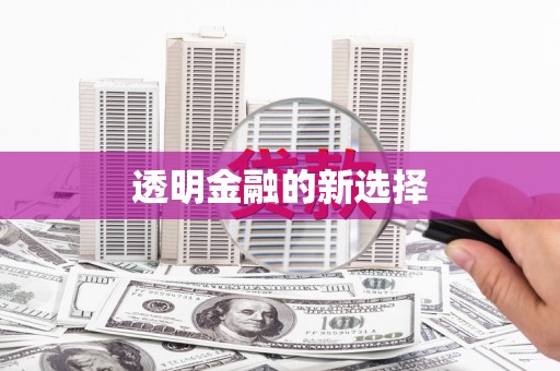 台前透明金融的新选择
