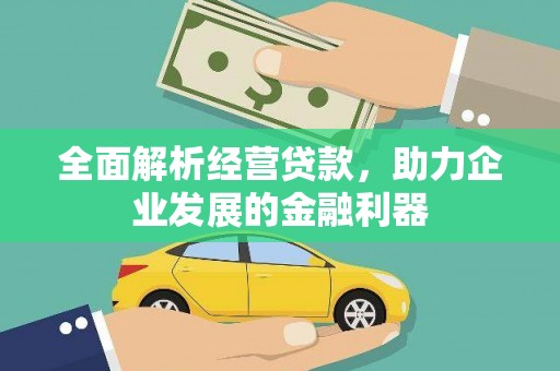 台前全面解析经营贷款，助力企业发展的金融利器
