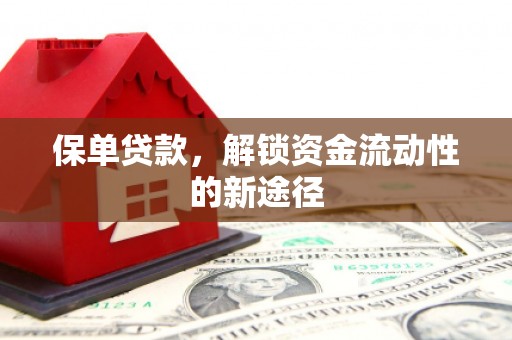 台前保单贷款，解锁资金流动性的新途径