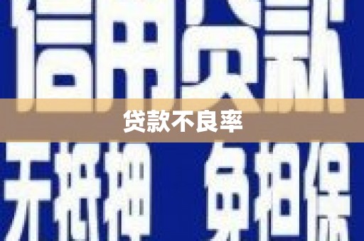 台前贷款不良率