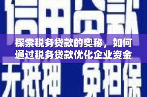 台前探索税务贷款的奥秘，如何通过税务贷款优化企业资金流