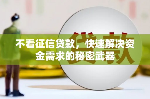 台前不看征信贷款，快速解决资金需求的秘密武器