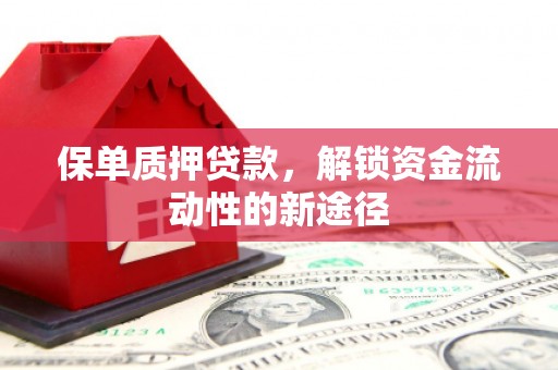 台前保单质押贷款，解锁资金流动性的新途径