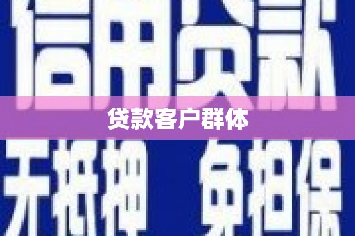 台前贷款客户群体