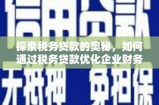 台前探索税务贷款的奥秘，如何通过税务贷款优化企业财务