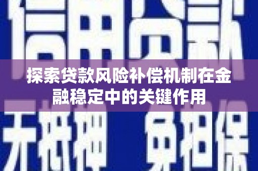 台前探索贷款风险补偿机制在金融稳定中的关键作用