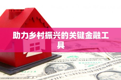 台前助力乡村振兴的关键金融工具