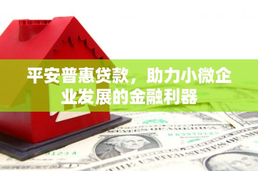 台前平安普惠贷款，助力小微企业发展的金融利器