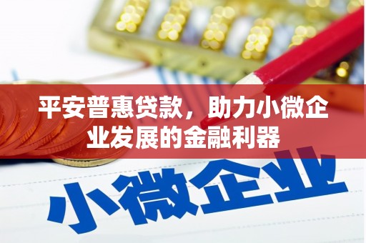 台前平安普惠贷款，助力小微企业发展的金融利器