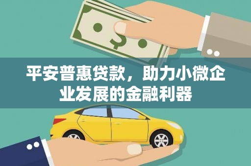 台前平安普惠贷款，助力小微企业发展的金融利器