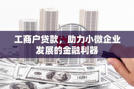 台前工商户贷款，助力小微企业发展的金融利器