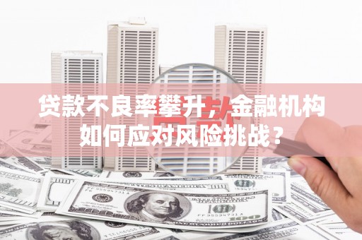 台前贷款不良率攀升，金融机构如何应对风险挑战？