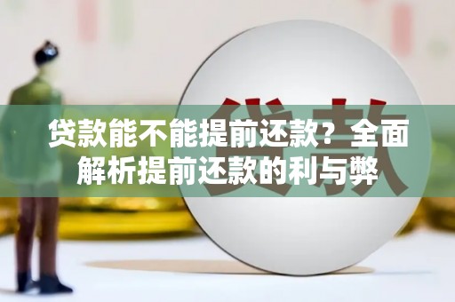 台前贷款能不能提前还款？全面解析提前还款的利与弊