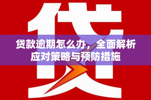 台前贷款逾期怎么办，全面解析应对策略与预防措施