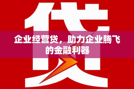 台前企业经营贷，助力企业腾飞的金融利器