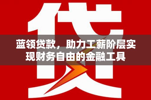 台前蓝领贷款，助力工薪阶层实现财务自由的金融工具