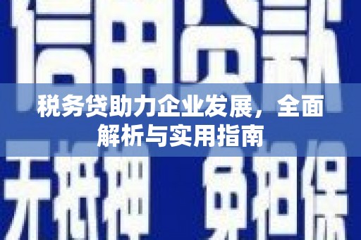 台前税务贷助力企业发展，全面解析与实用指南
