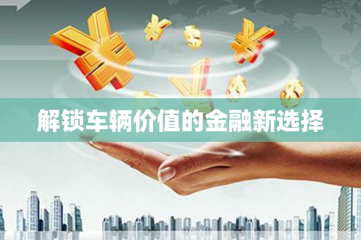 台前解锁车辆价值的金融新选择