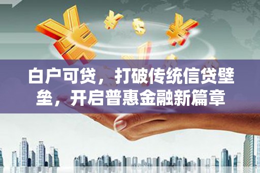 台前白户可贷，打破传统信贷壁垒，开启普惠金融新篇章