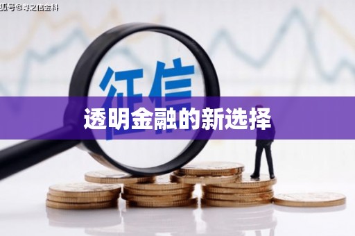 台前透明金融的新选择
